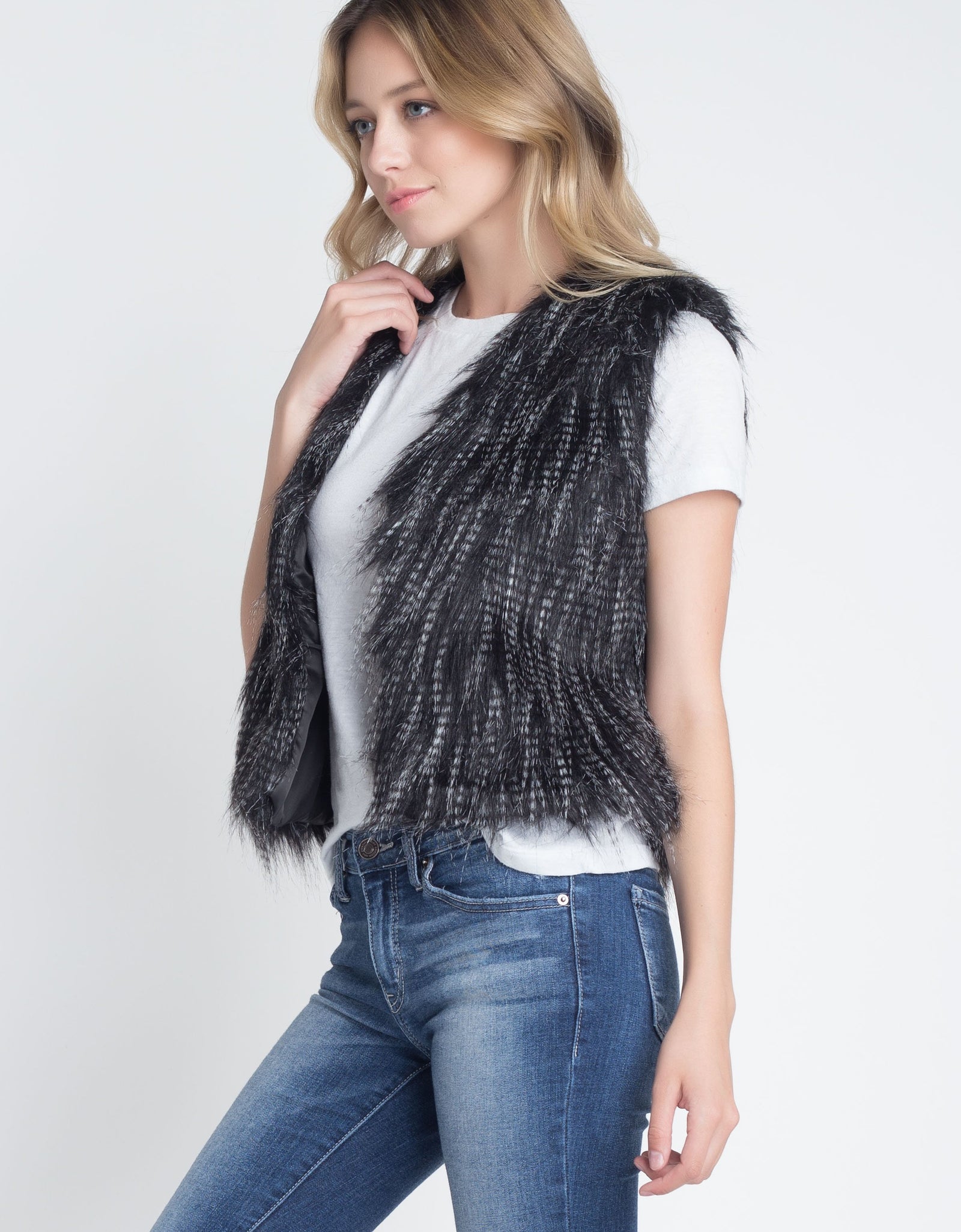 Women's Faux Fur Sleeveless Vest